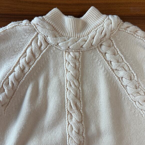 Vintage Capriccio 100% Wool Cream Cableknit Sweater, Made in Italy, Medium - Picture 2 of 9